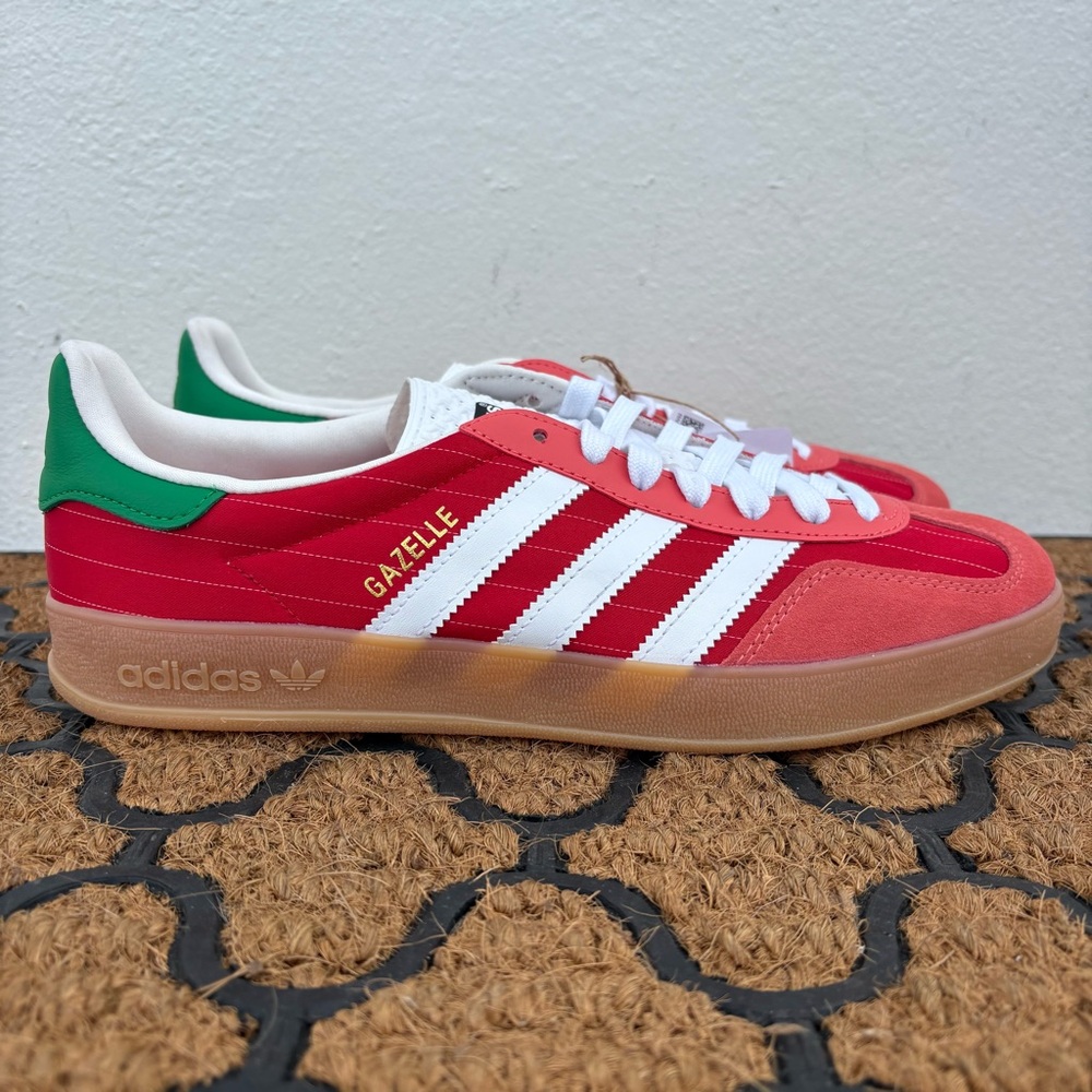 Adidas Gazelle Indoor Olympic Pack Red Green Shoes IF9641 Men's Size 10 NEW